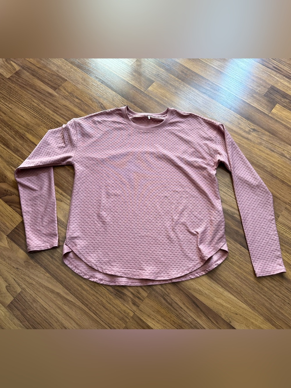 Calia Women's Renew Dusty Rose Long-Sleeve Crewneck Top Workout Size Small
